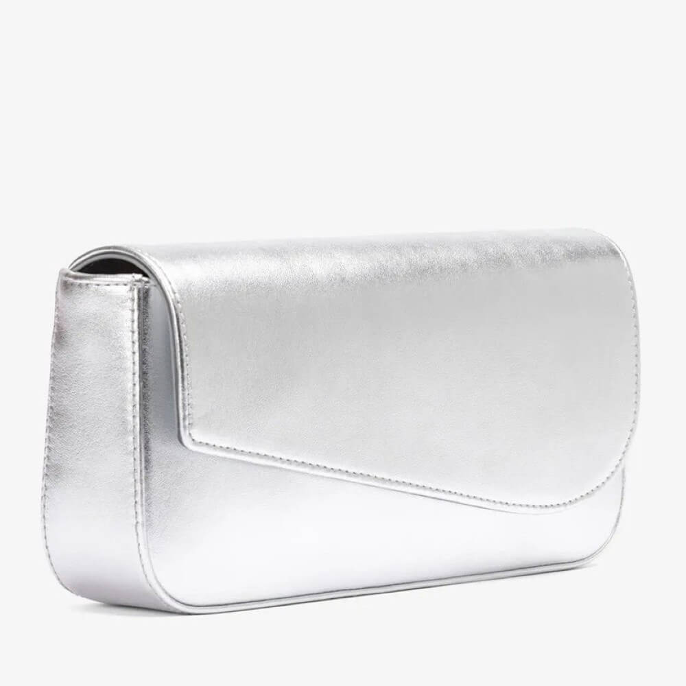 Unisa ZESTEFI Gold clutch bag on a white background