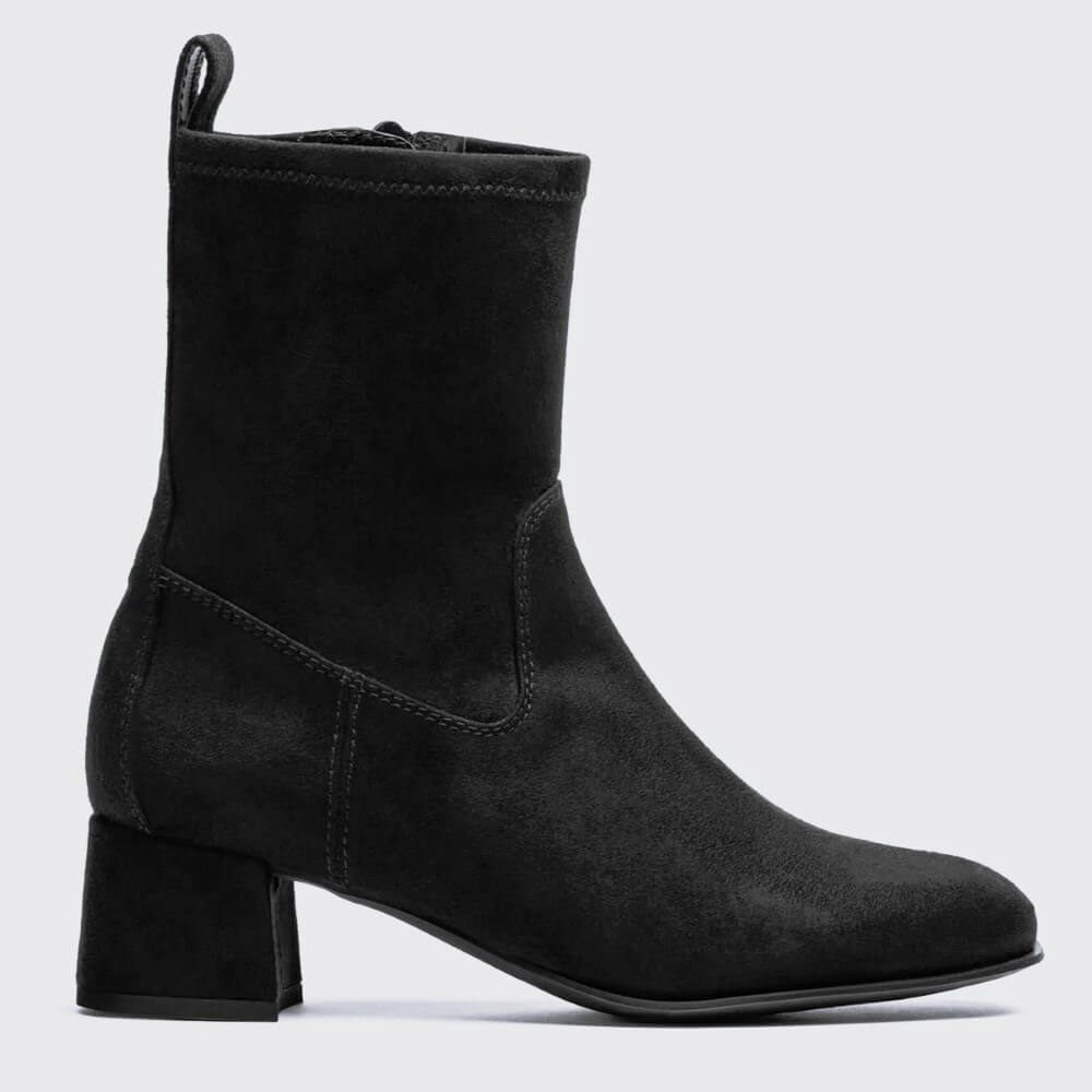 Unisa Lemico Square Toe Ankle Boot Black
