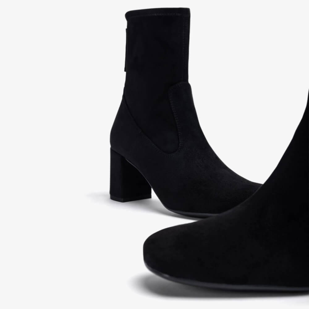 Unisa Marvy Square toe ankle boot Black