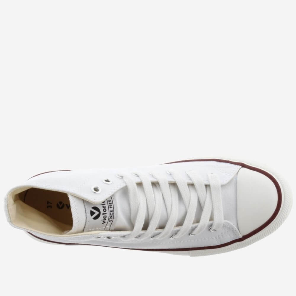 VICTORIA TRIBU BOTÍN CANVAS BASKETBALL MID BOOT 106500-WHITE