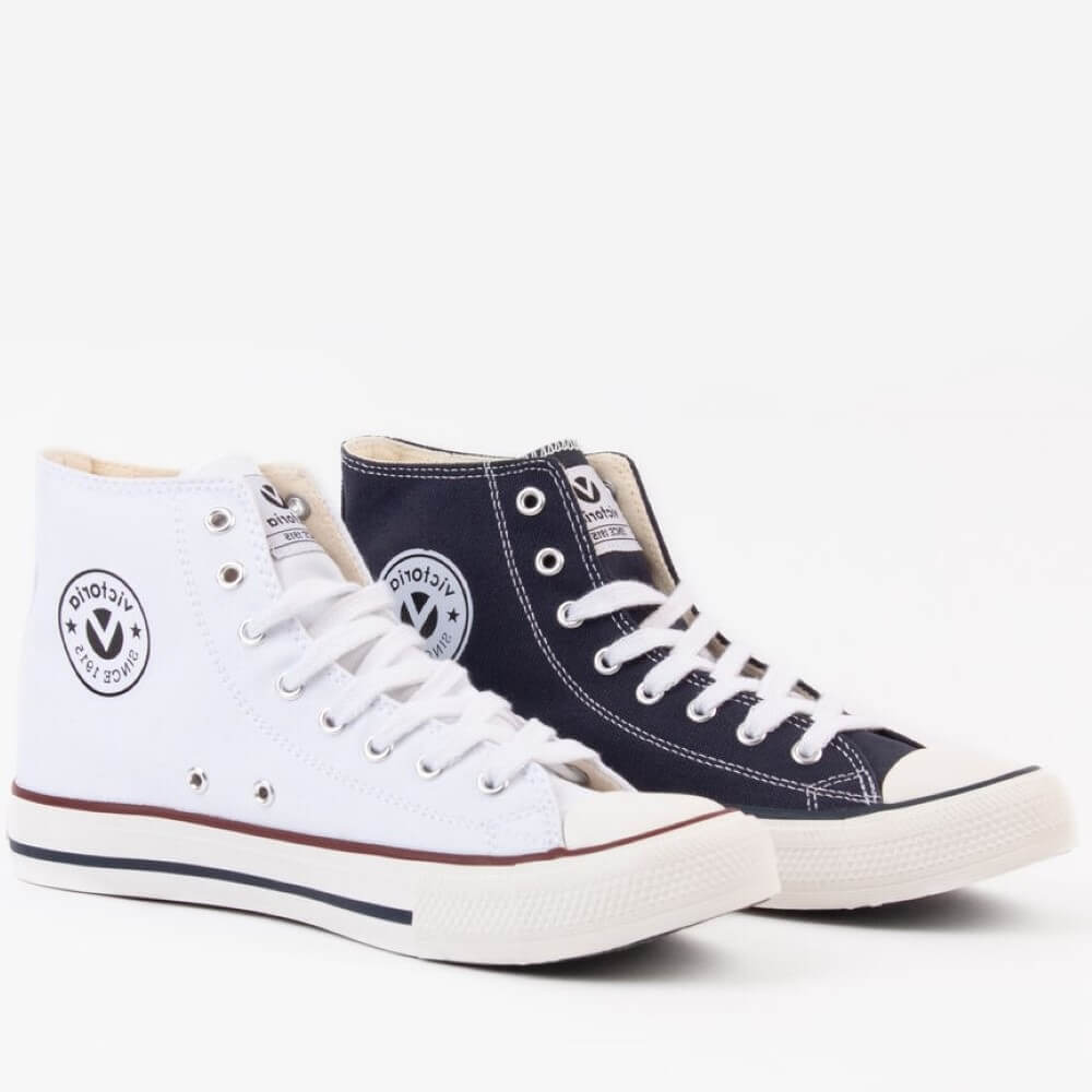 VICTORIA TRIBU BOTÍN CANVAS BASKETBALL MID BOOT 106500-WHITE