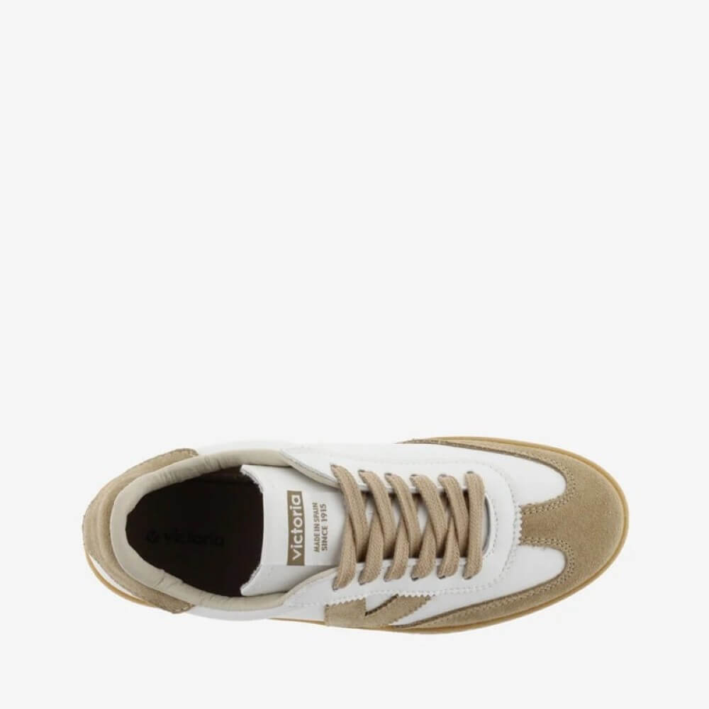 White and beige sneaker on a gum sole Victoria Berlin Sneakers 1126207-BEIGE