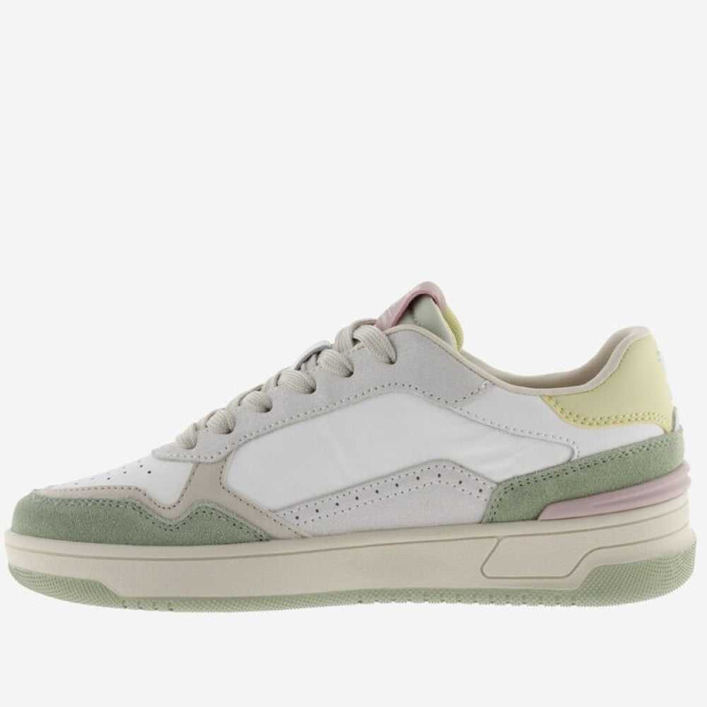 Victoria White Jade Trainers on a white background