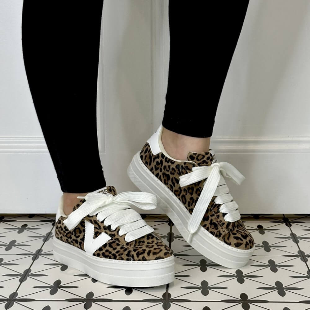 Victoria Platform Barcelona Sneakers 1092176 LEOPARD PRINT