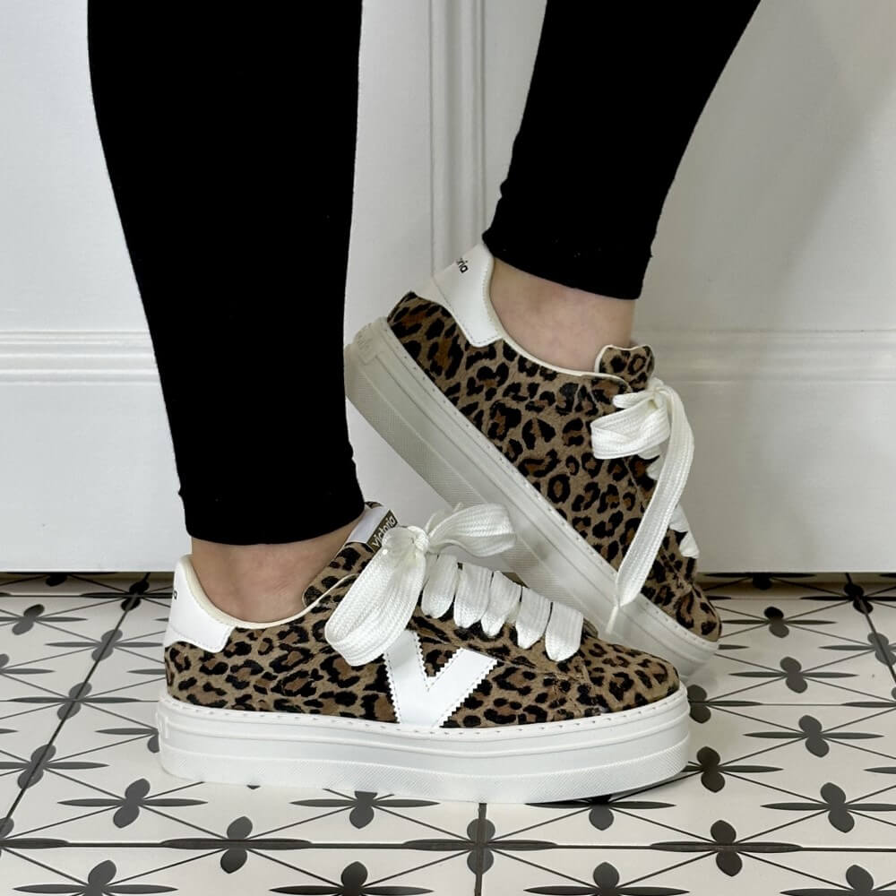 Victoria Platform Barcelona Sneakers 1092176 LEOPARD PRINT