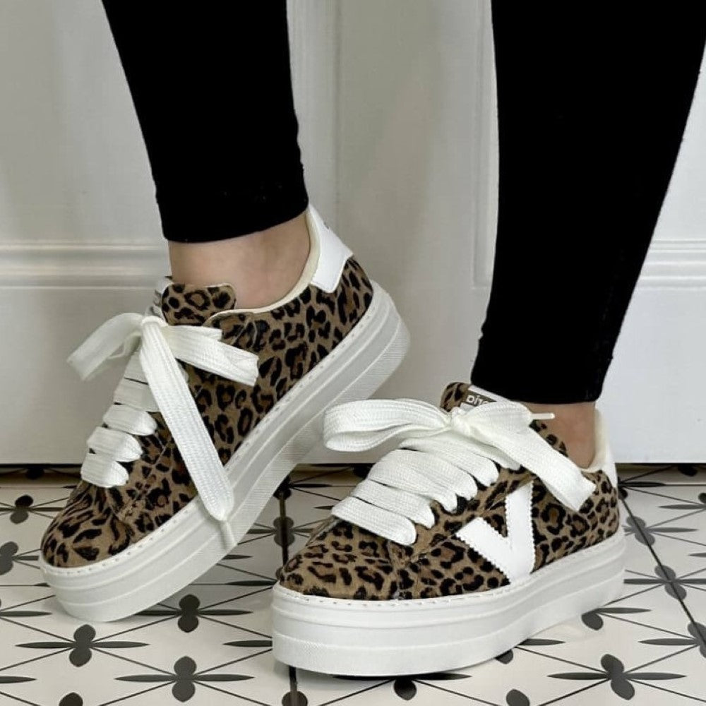 Victoria Platform Barcelona Sneakers 1092176 LEOPARD PRINT