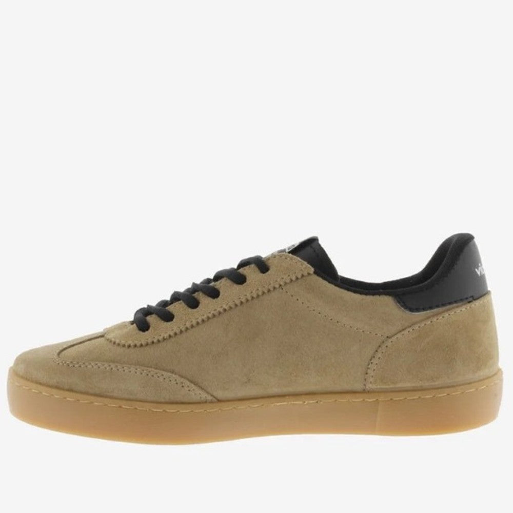 Brown sneaker with black accents on a white background Victoria Berlin Trainers 1126219 Beige