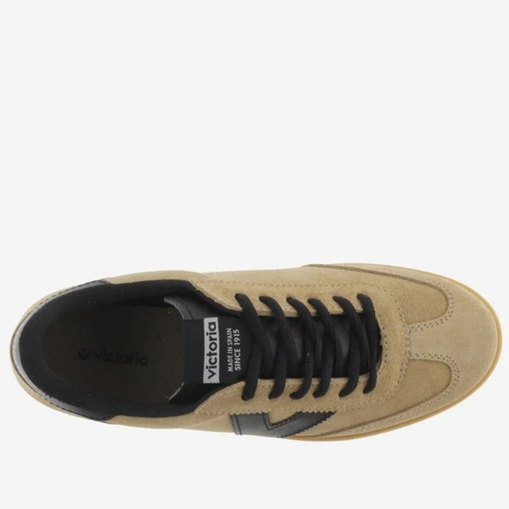 Brown sneaker with black accents on a white background Victoria Berlin Trainers 1126219 Beige