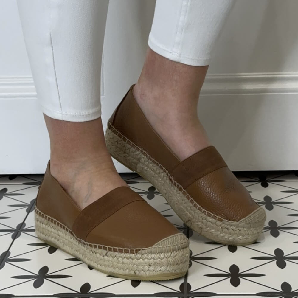 Viguera Jute Platform Espadrilles 2193-WHISKEY