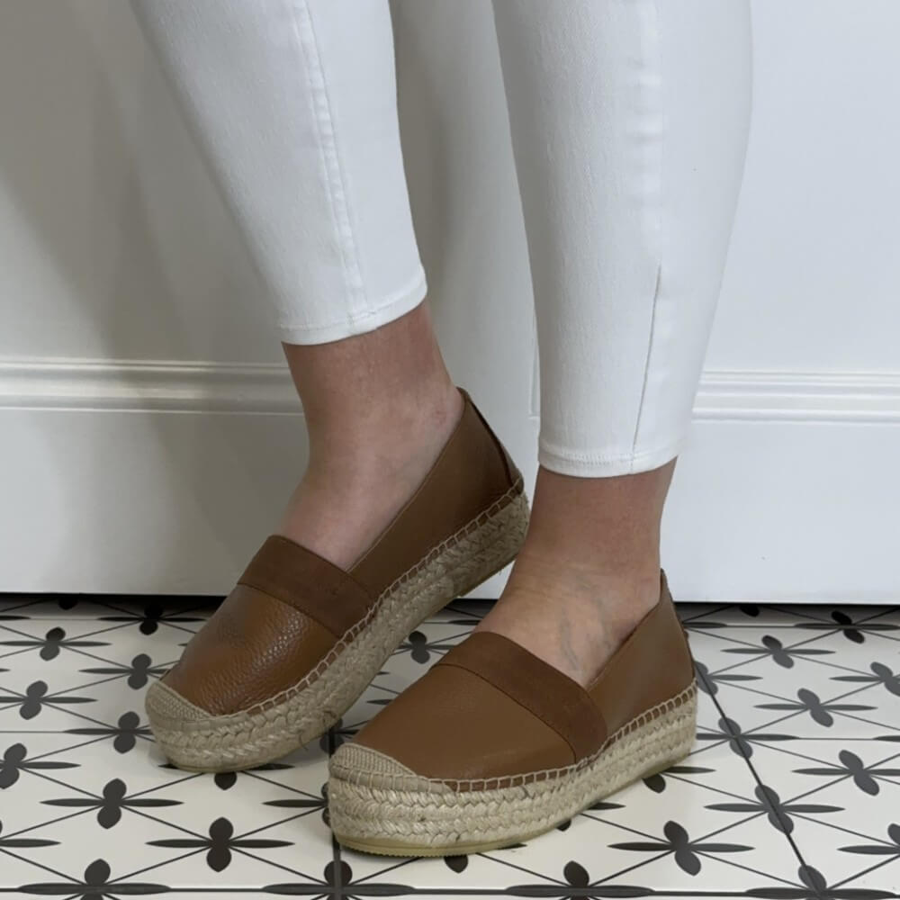 Viguera Jute Platform Espadrilles 2193-WHISKEY