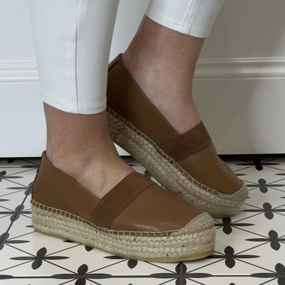 Viguera Jute Platform Espadrilles 2193-WHISKEY