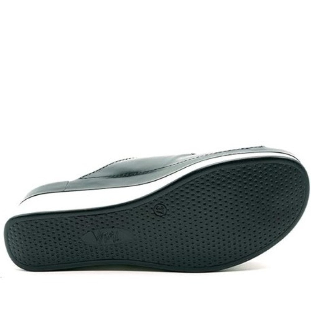 Vital Laura 422.1603 Black Patent Wedge Sandal