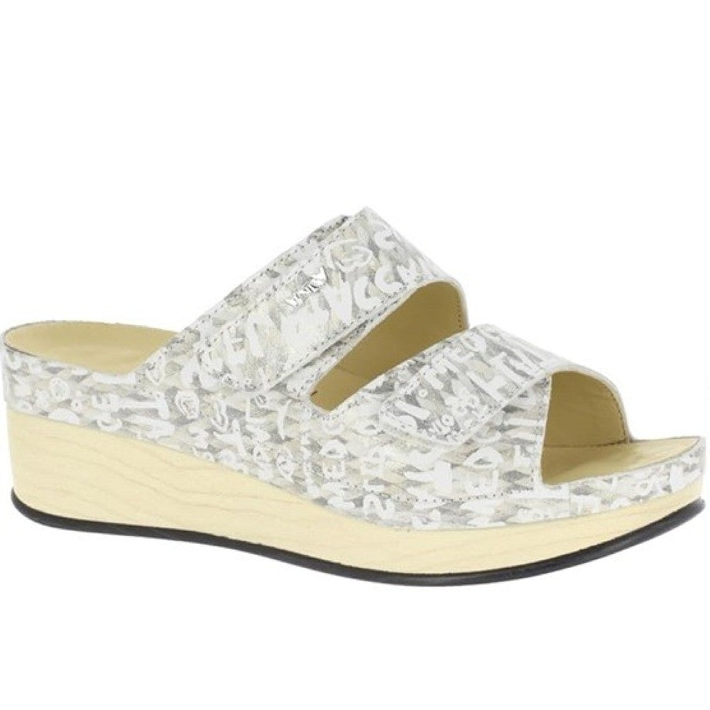 Vital Cream Leather Wedge Sandal