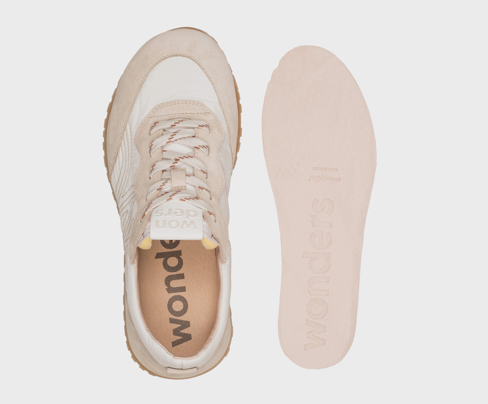 Wonders Barefoot 01 A-5401 Leather and Nylon Beige