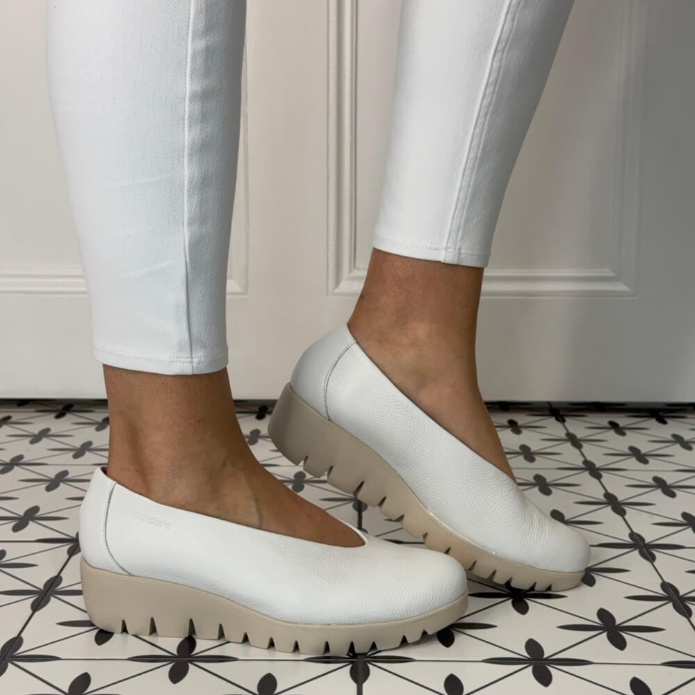 Wonders Fly Wedge C-33100-White Leather