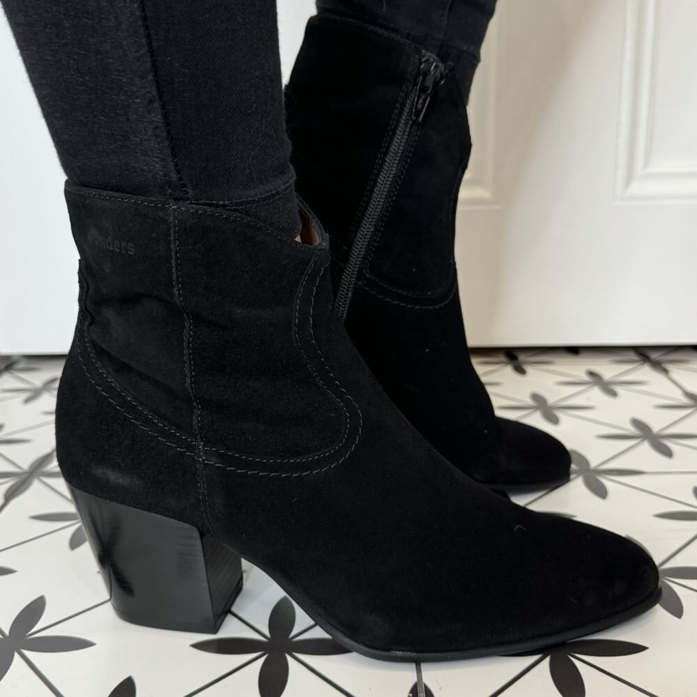 Wonders I-8912 Cane Western Boot-BLACK