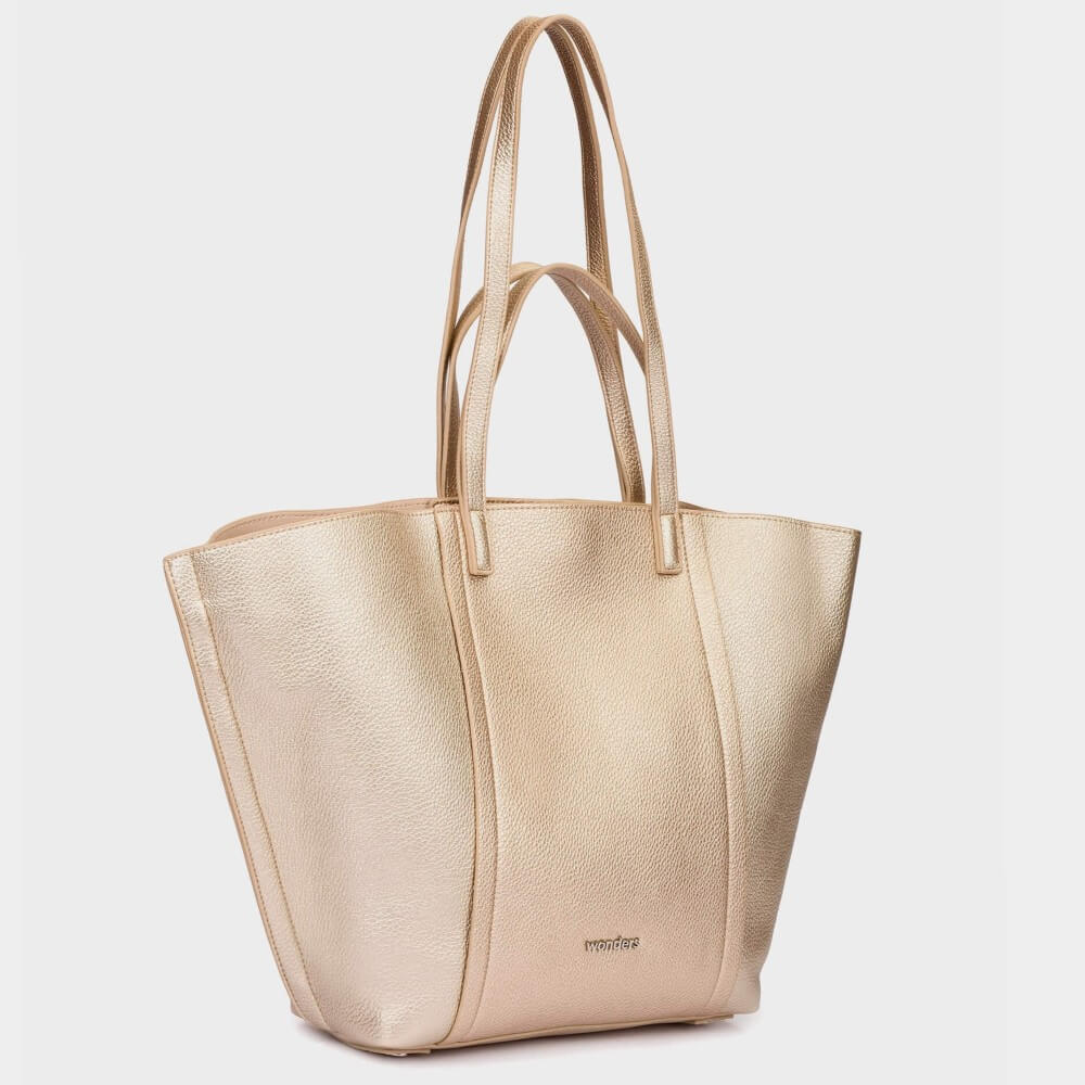 Wonders Gold Tote Bag Two straps