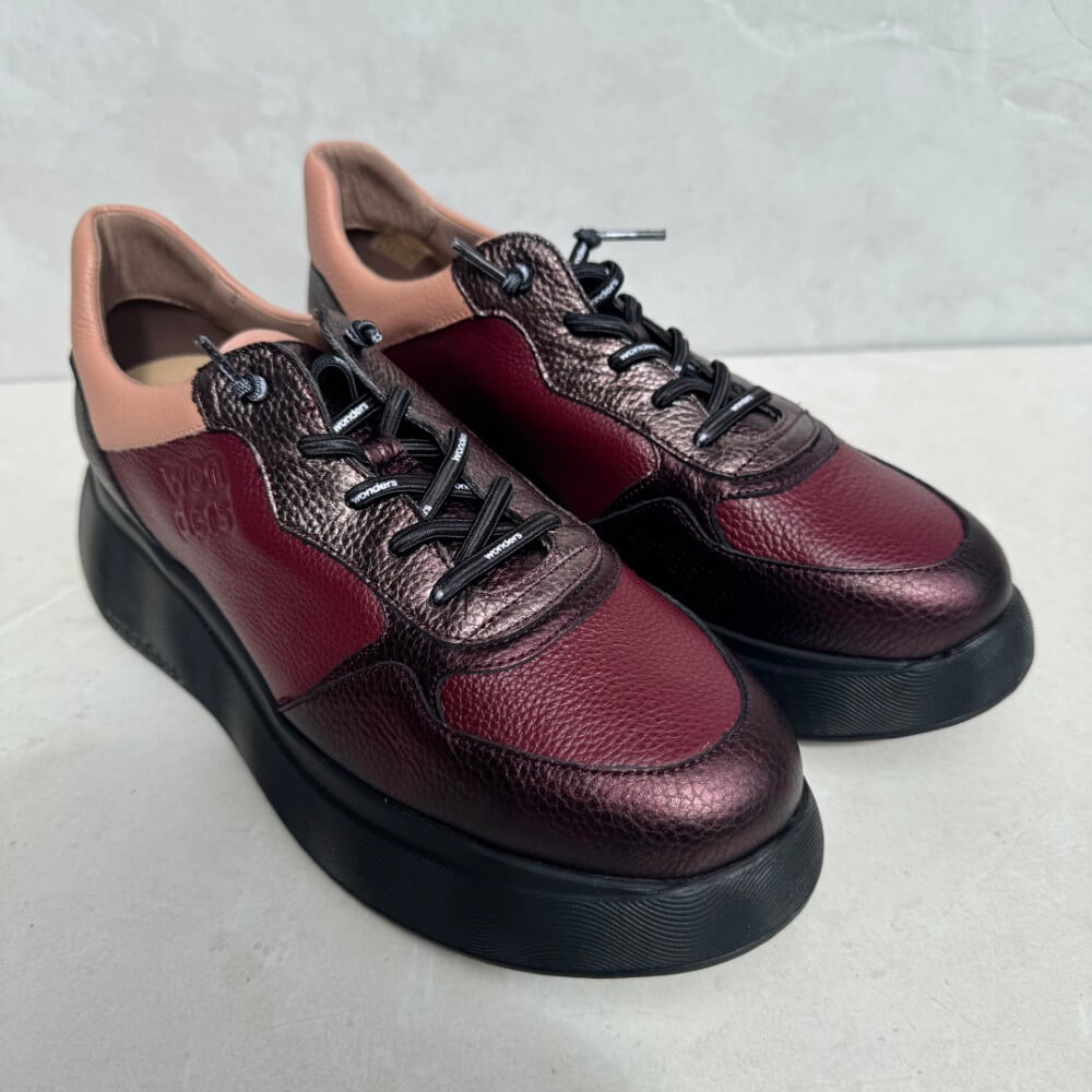 Wonders Roma 30 Leather Trainer A-3630-WINE