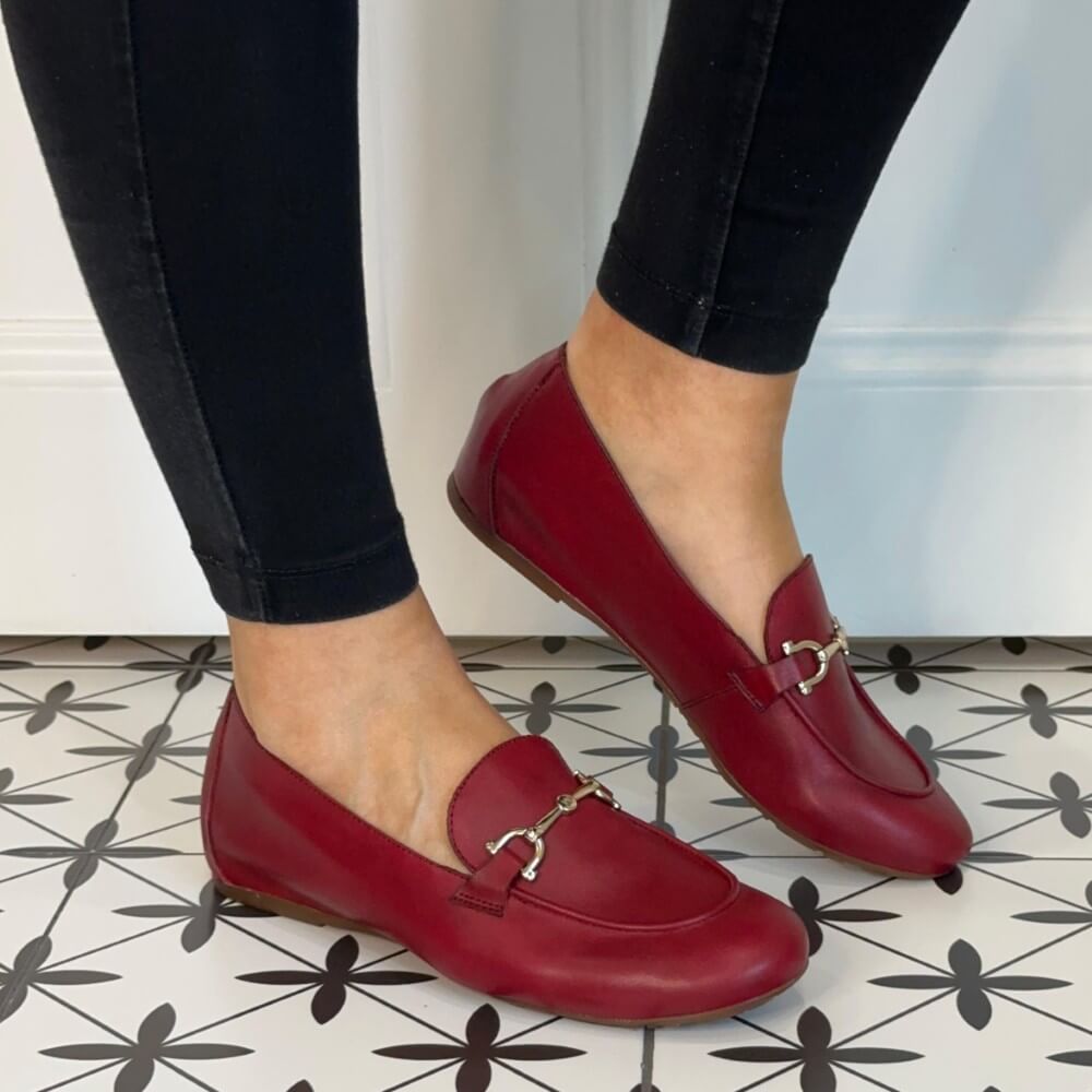 Wonders Grace 11 Leather Loafer A-4111-RED