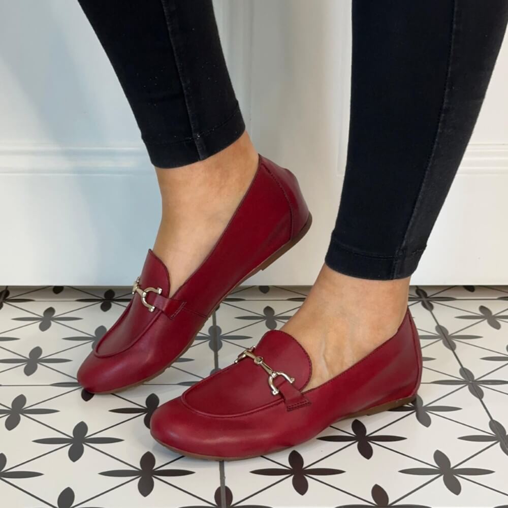 Wonders Grace 11 Leather Loafer A-4111-RED