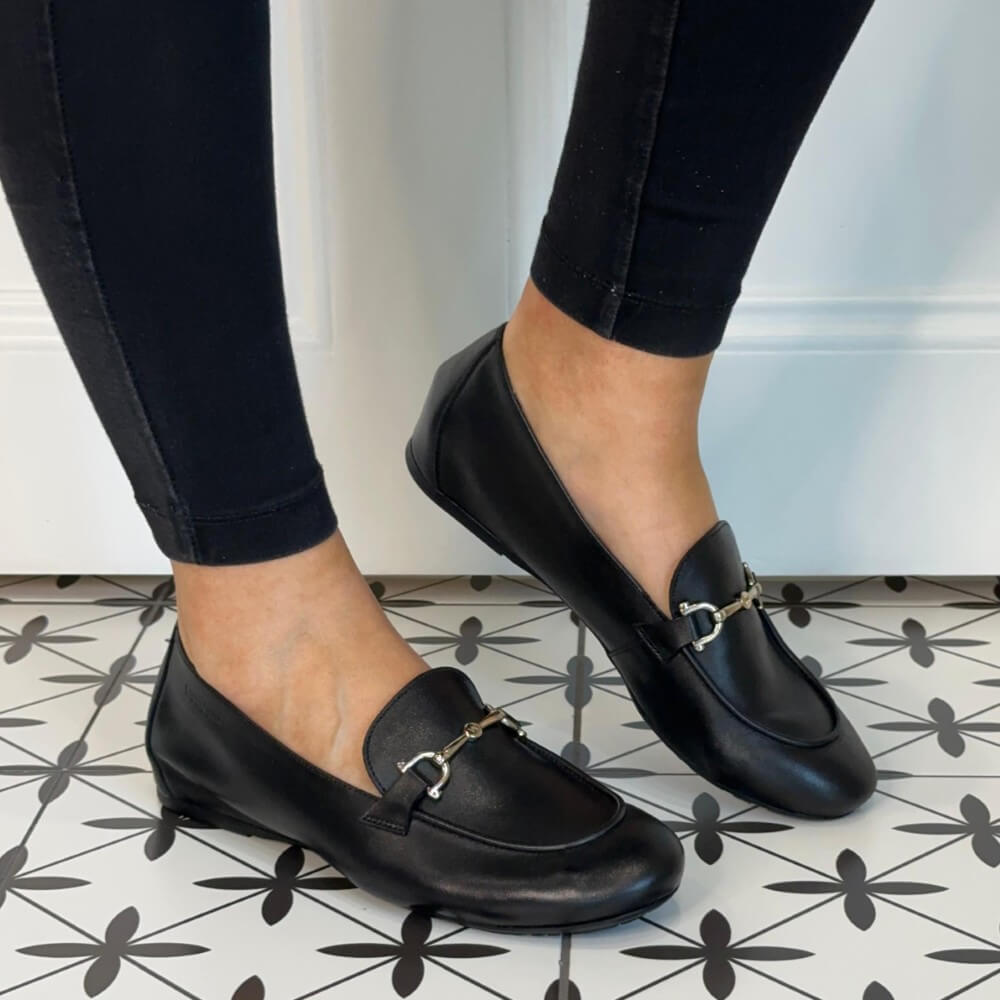Wonders A-4111 Grace 11 loafer-style ballerinas with a hidden wedge