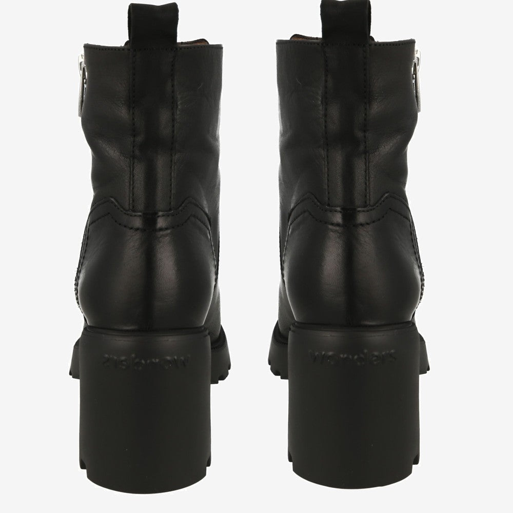 Wonders Ilma 06 Leather Ankle Boot G-7206-BLACK