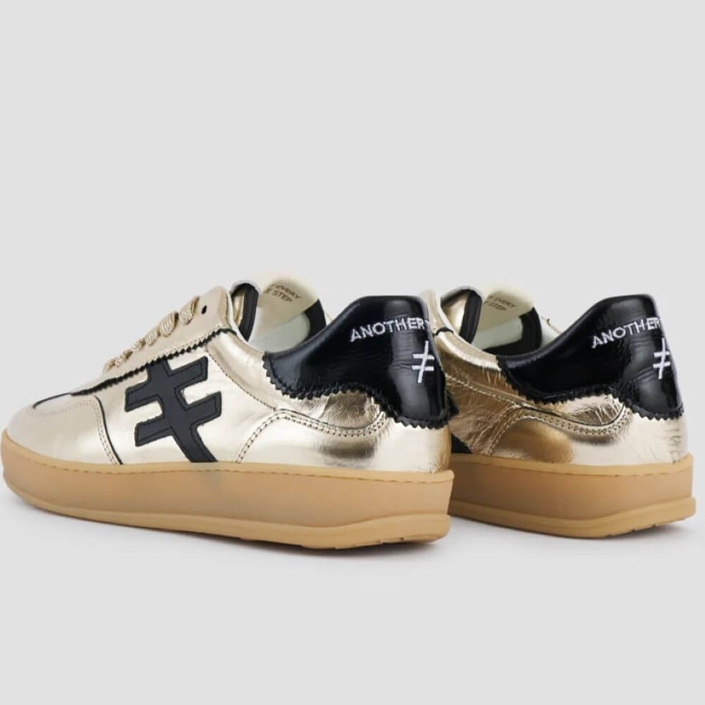 Another Trend Iconic Gold LeatherTrainers A032