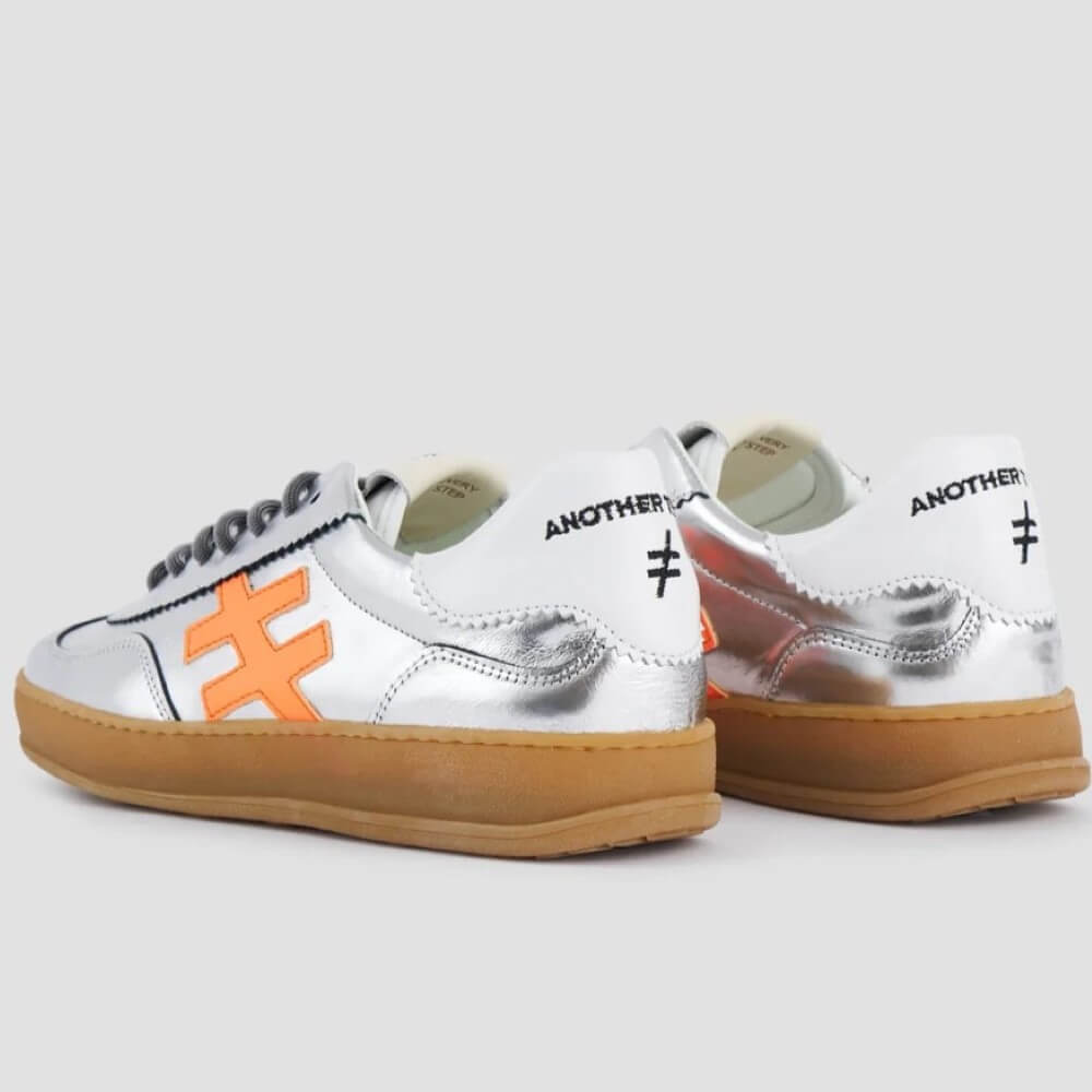 Another Trend Iconic A032 Silver Leather Trainers