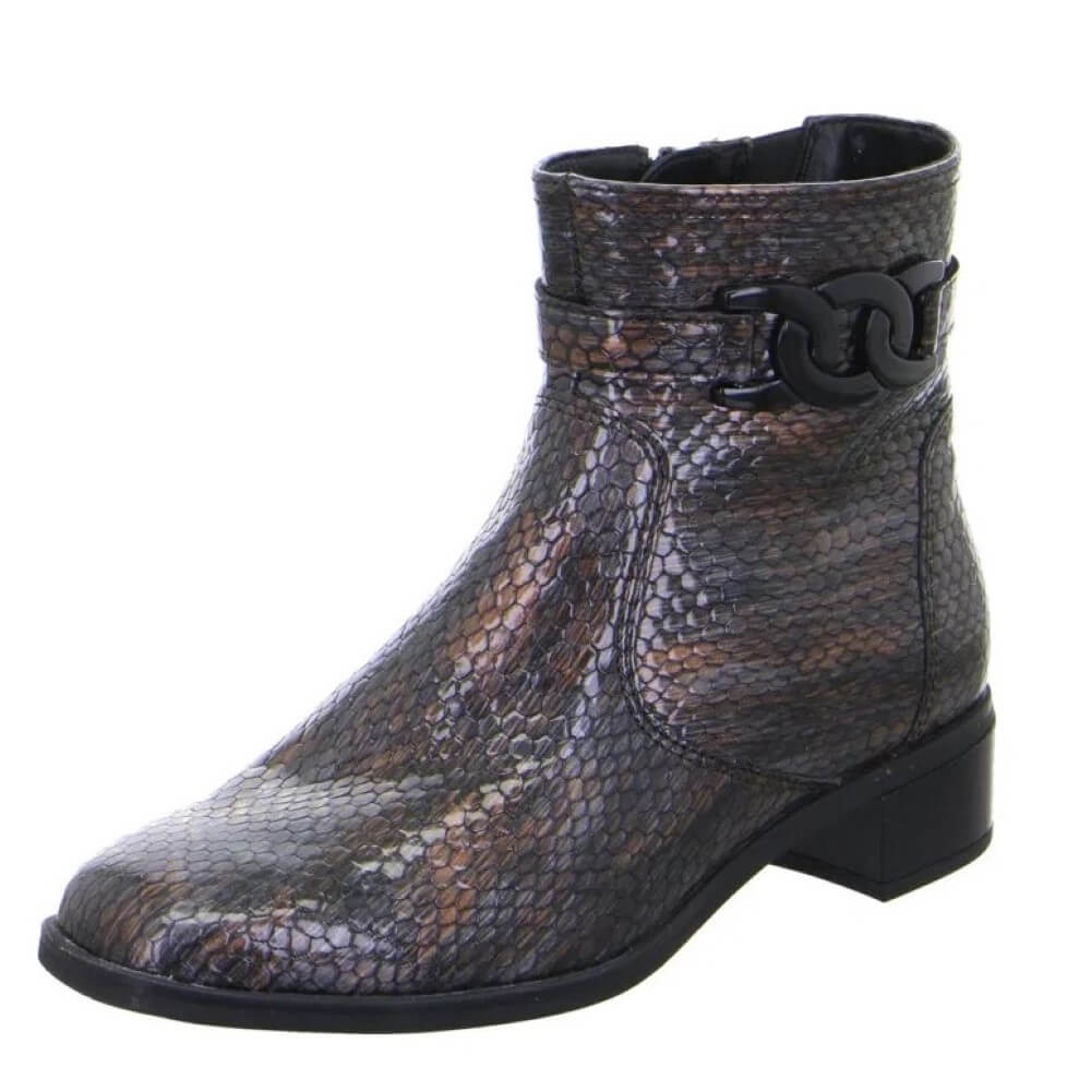 Ara snake print ankle boot Graz-ST 2.0 H-Fit 12-31803