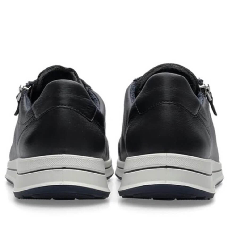 Ara Osaka 2.0 H Fit Leather Trainers 12-24801-NAVY