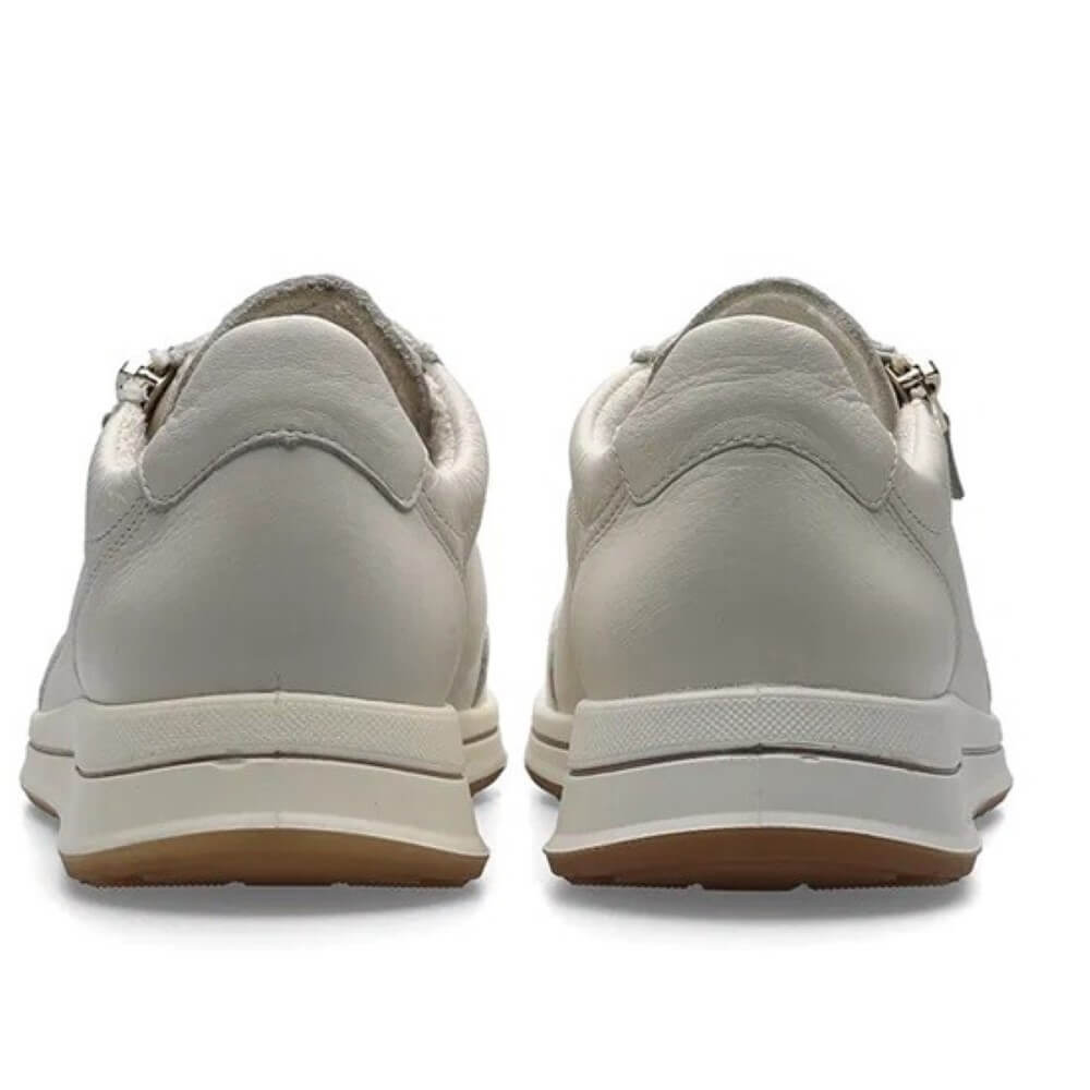 Ara Osaka 2.0 H Fit Leather Trainers 12-24801-CREAM