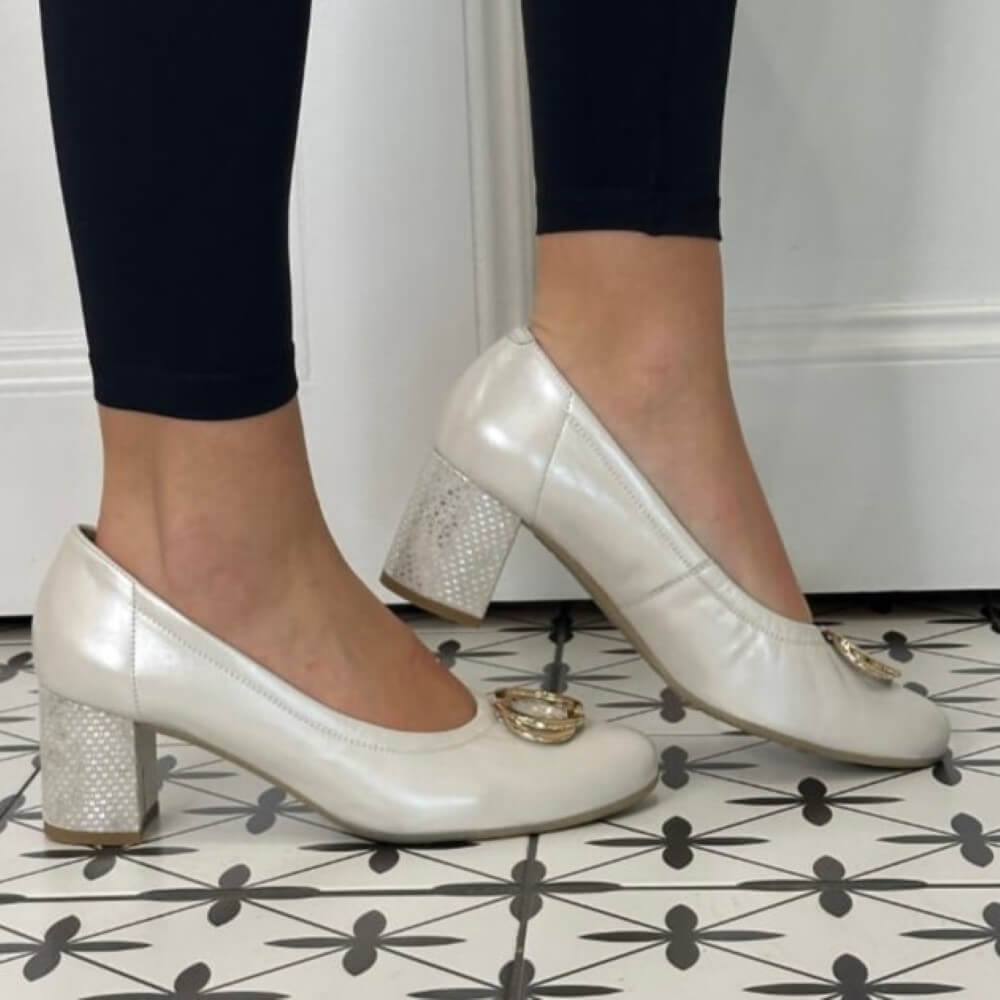 Bioeco 6736 H Fit Court Shoe-PEARL