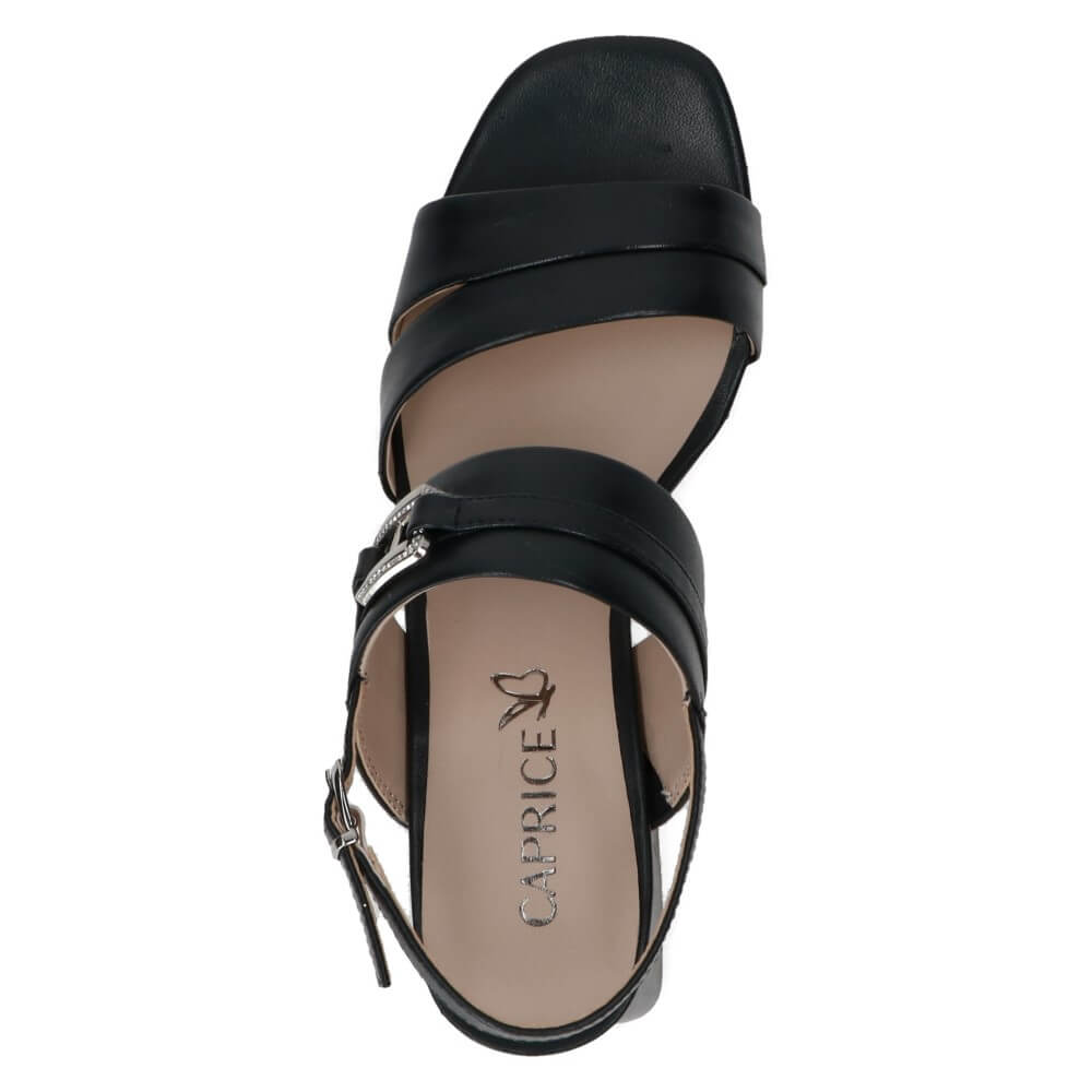 Caprice 9-28301 Block Heel Sandal Navy Leather