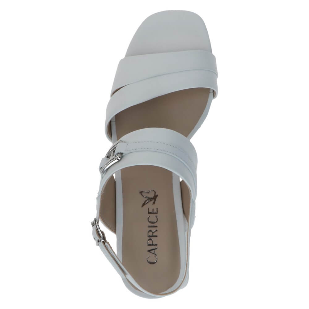 Caprice Block Heel Sandal 9-28301-WHITE