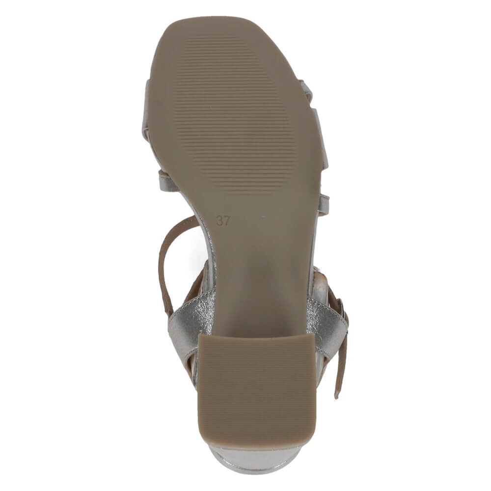 Caprice Block Heel Sandal 9-28300 Metallic Taupe