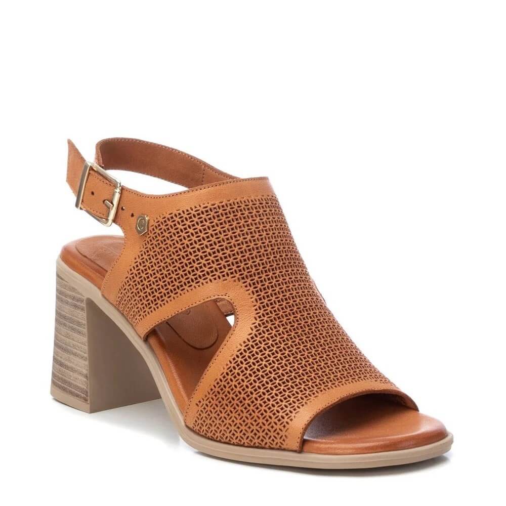 Carmela 161615 Block Heel Sandal-CAMEL