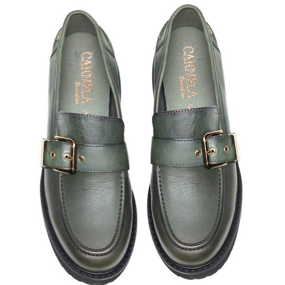 Carmela 161907 Leather Loafer-KHAKI
