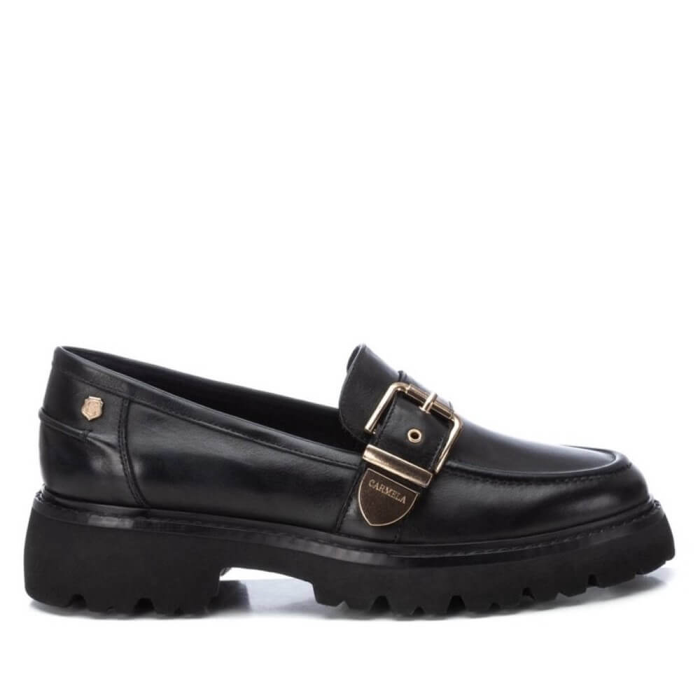 Carmela 161907 Leather Loafer-BLACK
