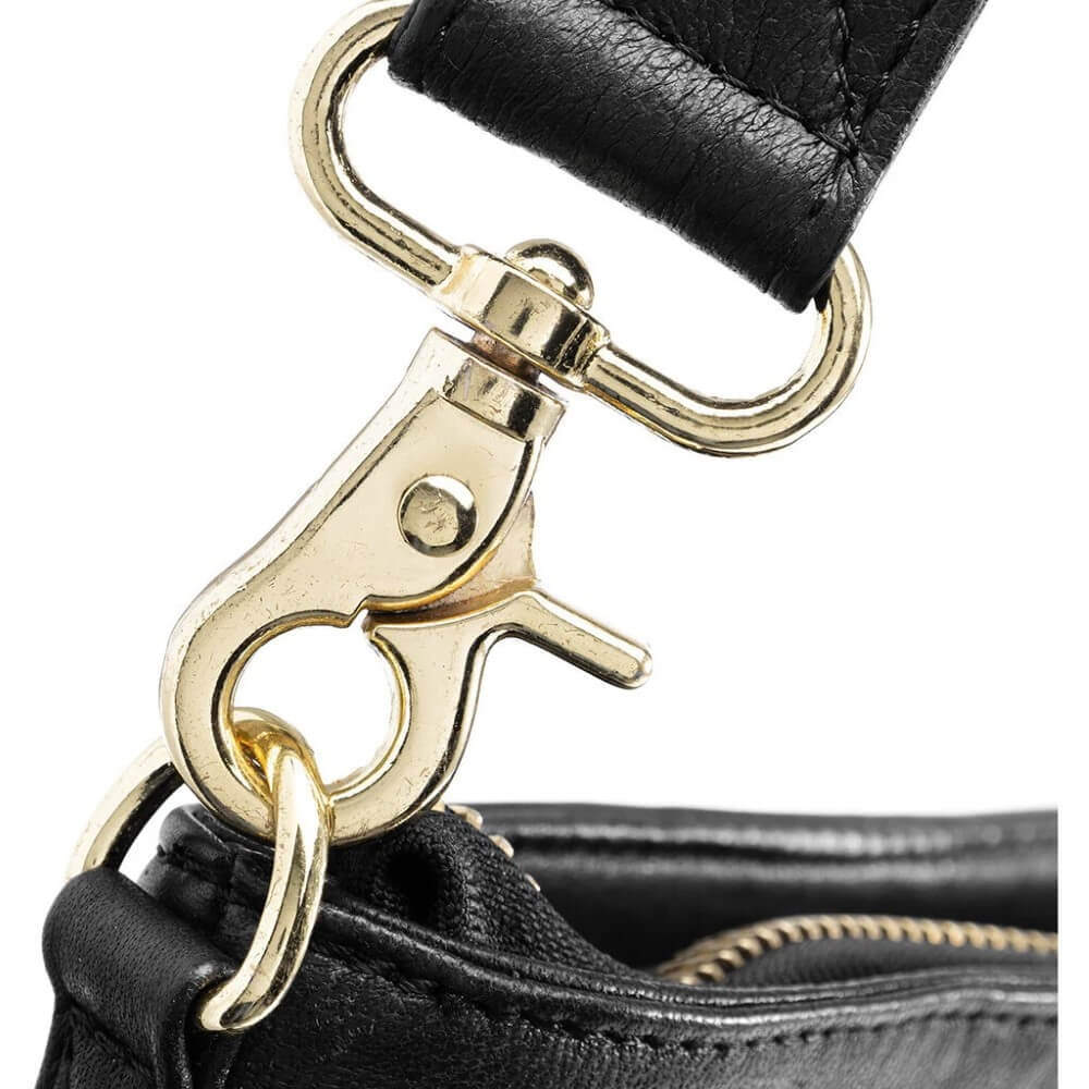 Depeche Leather Crossbody 15350-BLACK GOLD