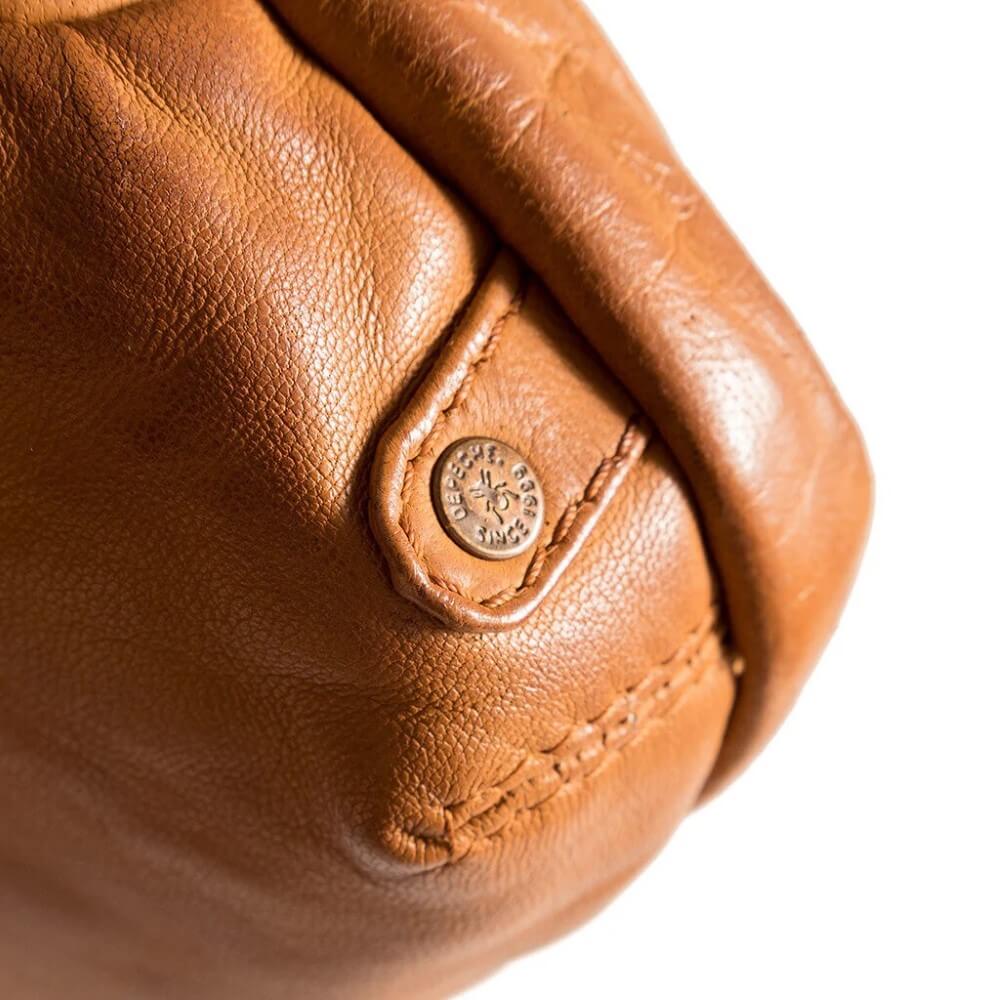 DEPECHE Leather Mobile Bag 14262-COGNAC