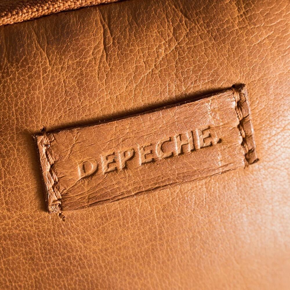 DEPECHE Leather Mobile Bag 14262-COGNAC