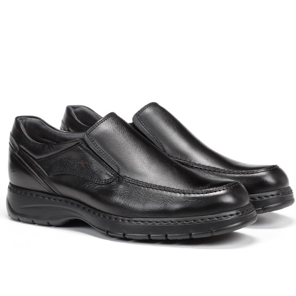 FLUCHOS CRONO 9144 Leather Slip-on-BLACK
