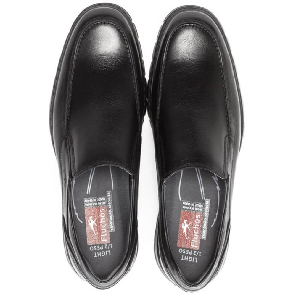 FLUCHOS CRONO 9144 Leather Slip-on-BLACK