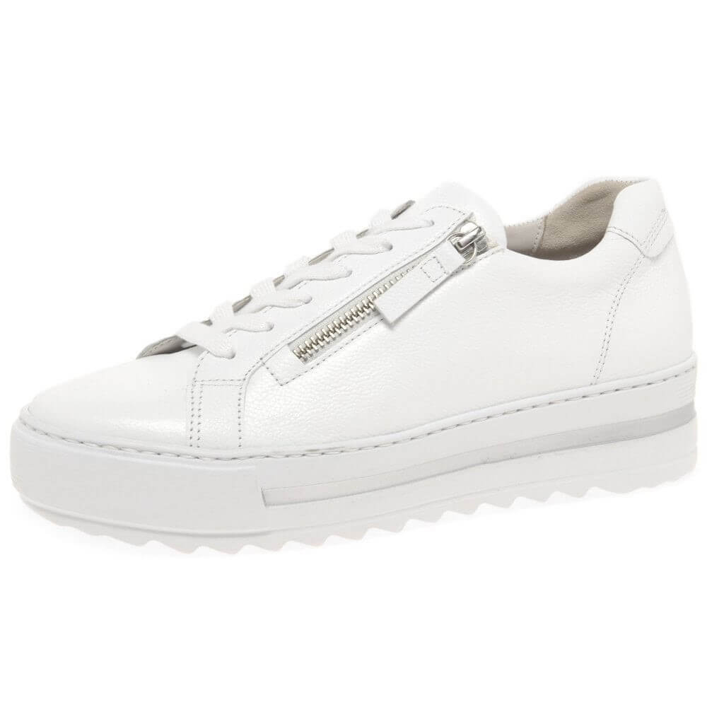 Gabor 46.498 Heather Platform Trainer-WHITE