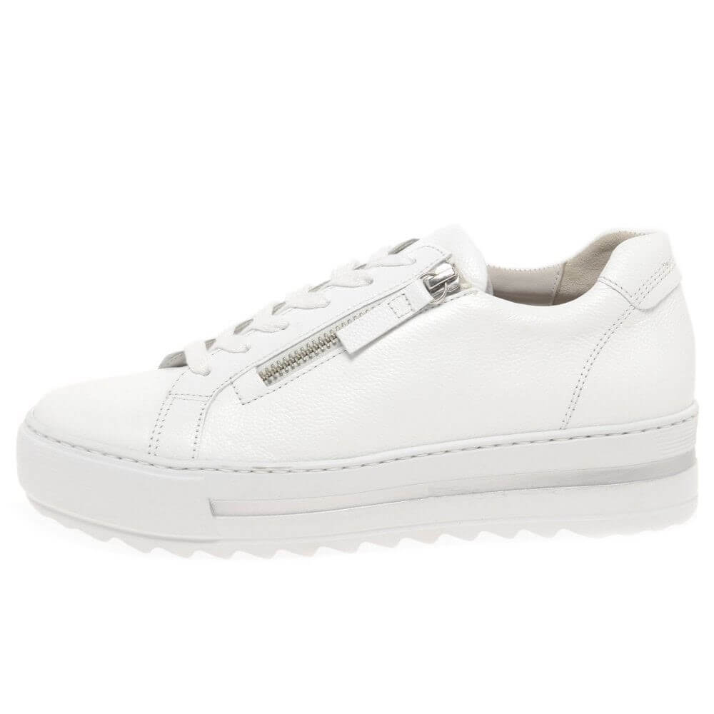 Gabor 46.498 Heather Platform Trainer-WHITE