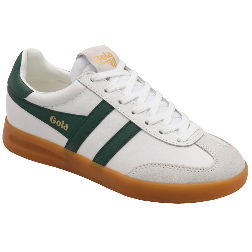 Gola White and Green Gum Sole Sneaker
