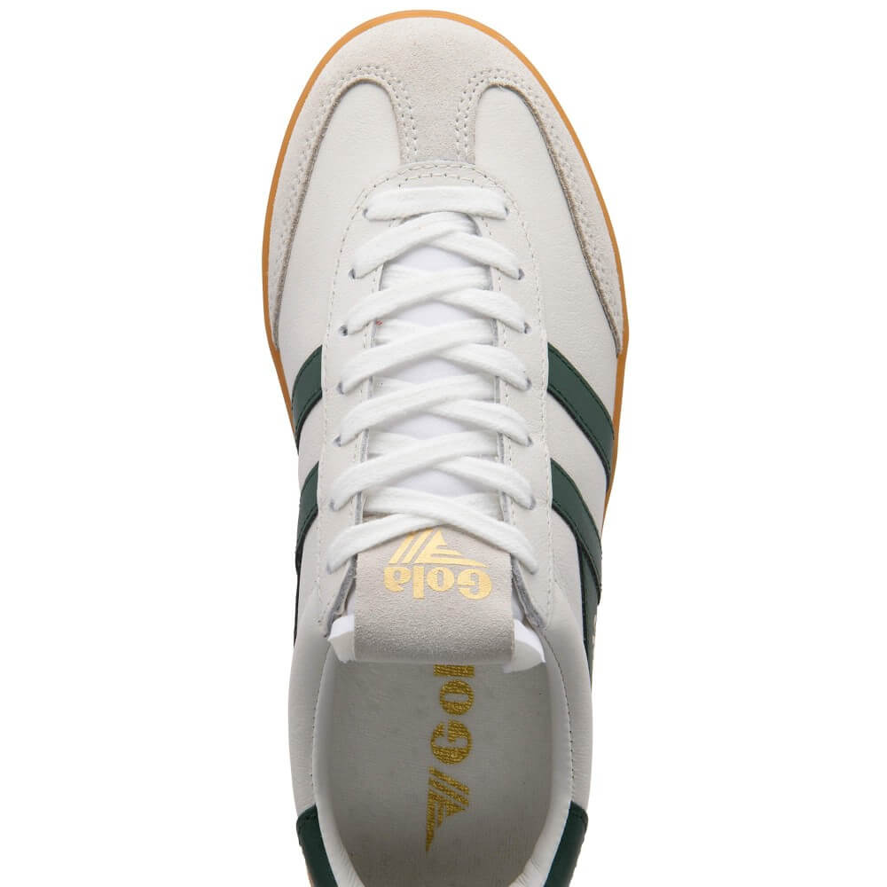 Gola White and Green Gum Sole Sneaker