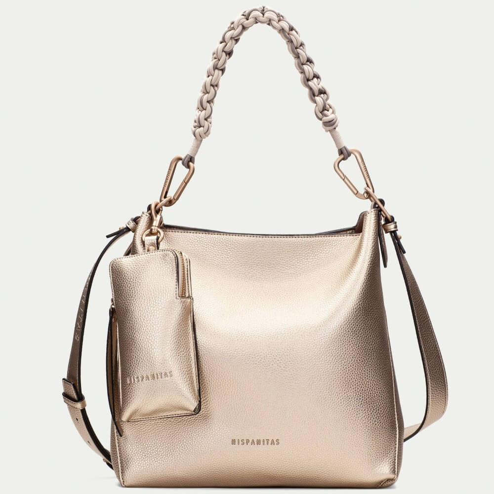 Hispanitas Bag BV253843 Champagne Gold Shoulder bag.