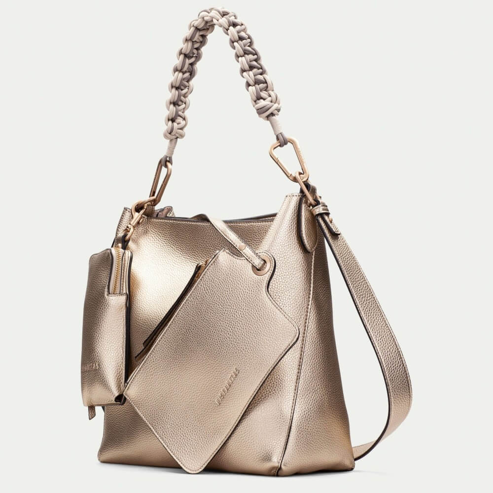 Hispanitas Bag BV253843 Champagne Gold Shoulder bag.