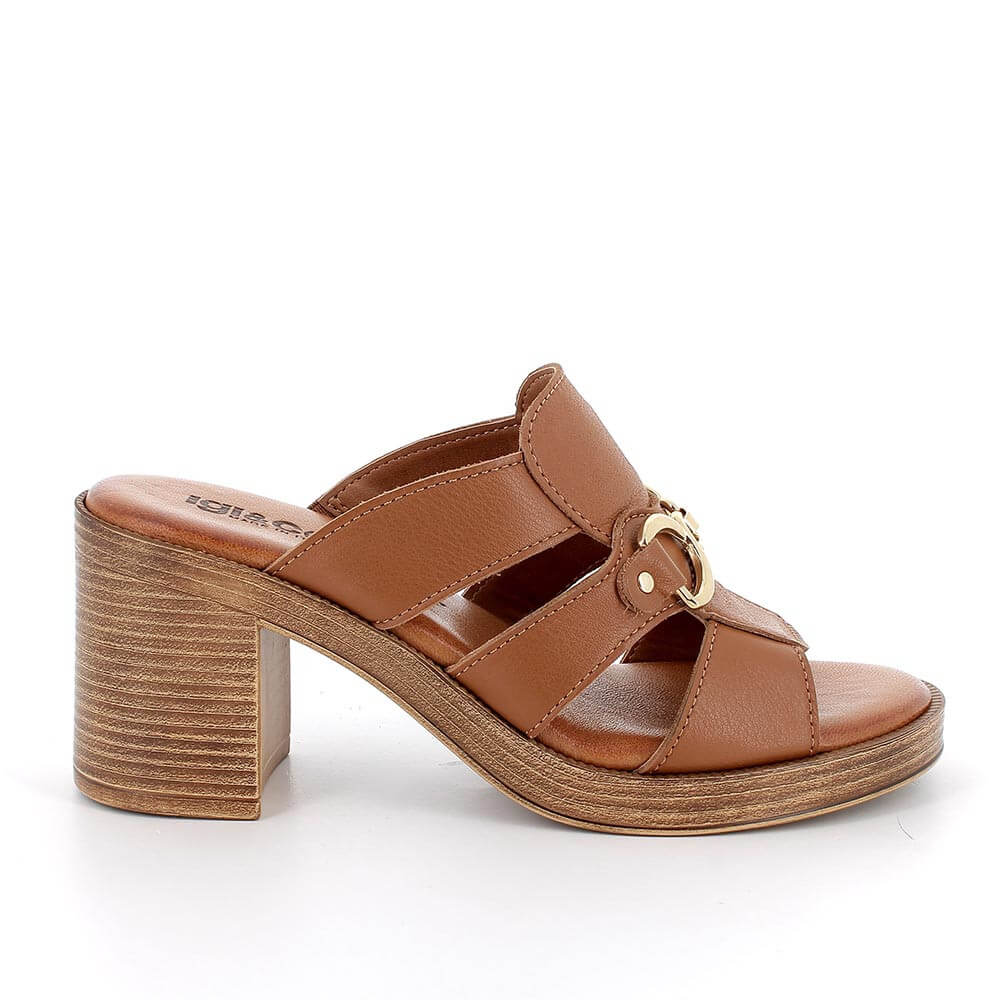 Igi & Co Leather Mule Sandal 7692411-TAN